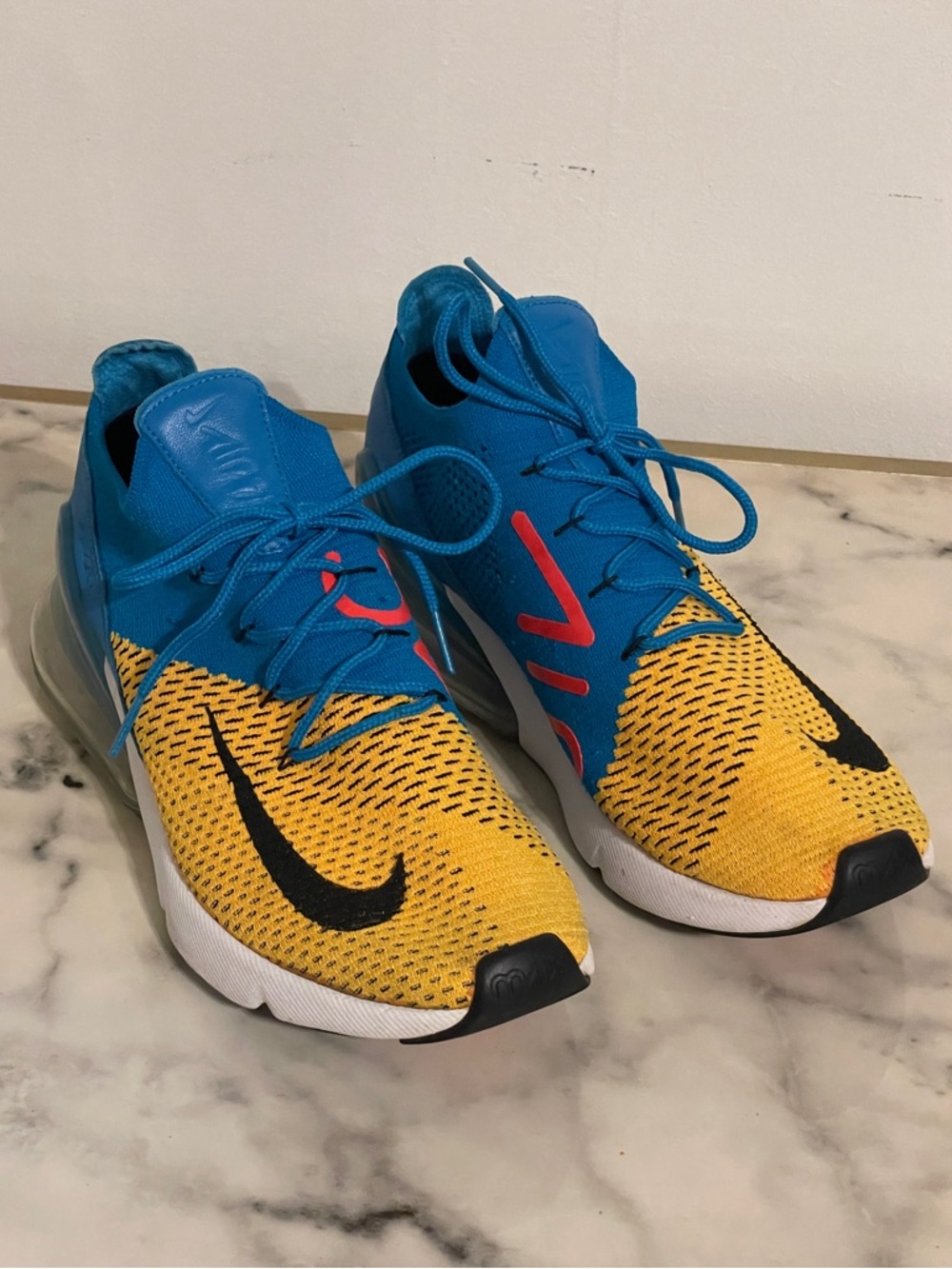 Men’s NIKE Air Max 270 Flyknit Blue Orbit 2018 Size 9.5
